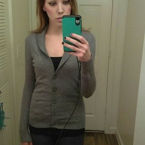 Grey button up cardigan